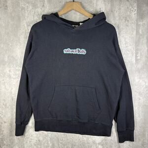 Y2K Mens Black Silvertab Center Hit Graphic Hoodie S